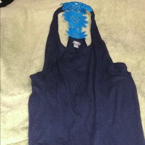 Two tone blue aerie tank top